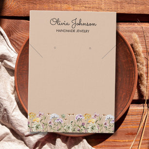 Carte de Présentation de Bijoux de Jardin de Fleur