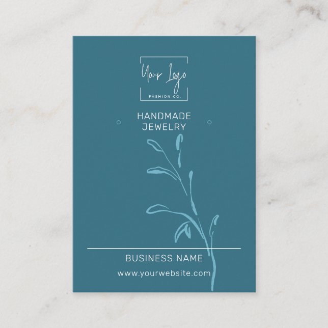 Carte de Présentation de Bijoux QR Sociale à Feuil (Devant)