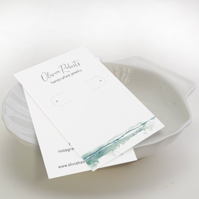 Carte de Présentation de Boucles d'Oreilles à Anne (Modern Script Hoop Earrings Display Card)