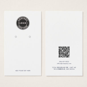 Carte de Présentation de Boucles d'Oreilles QR Cod