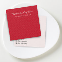 Carte de Présentation de Boucles d'Oreilles Rouge