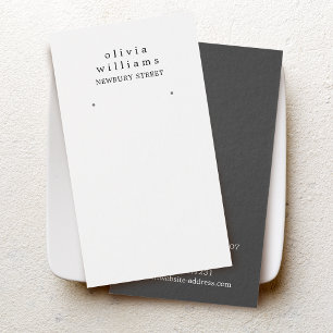 Carte de présentation de boucles d'oreilles Simple