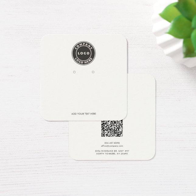 Carte de Présentation de Code QR de Logo d'Entrepr (Bureau)