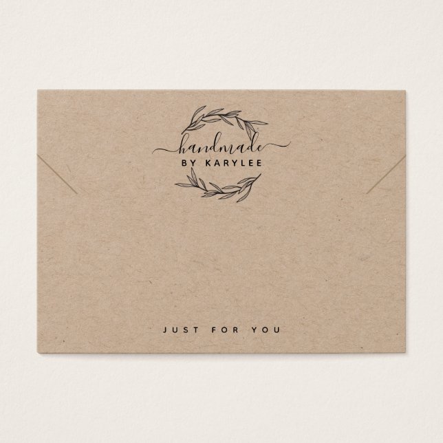 Carte de présentation de collier avec feuille de l (Devant)