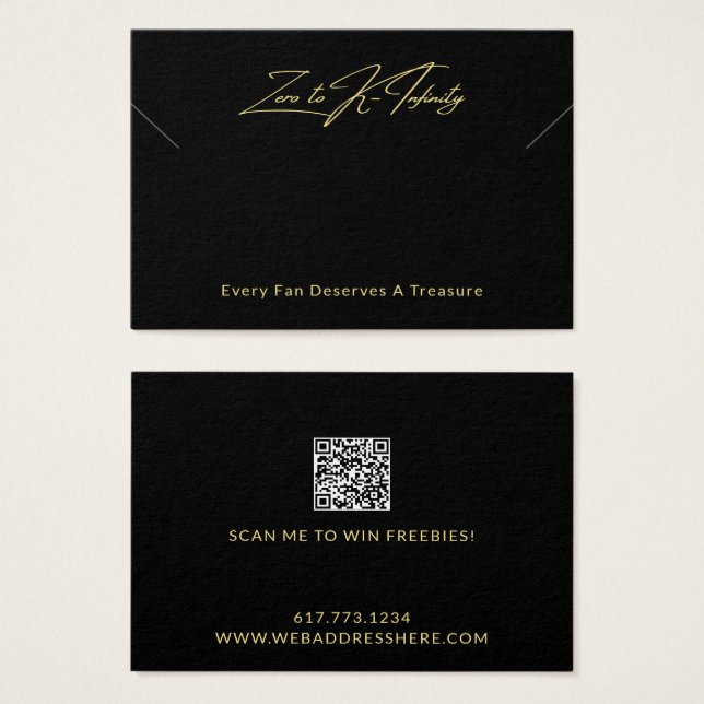 Carte de Présentation de Collier ou de Bracelet av (Devant & derrière)