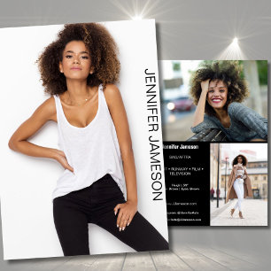 Carte de Présentation de Modèle Acteur 3 Photos