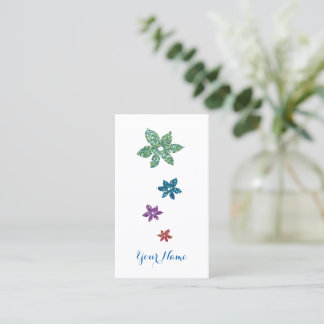 Carte de Présentation Personnaliserable - Floral