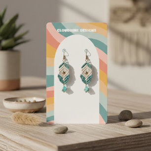 Carte de présentation pour boucles d'oreilles et c