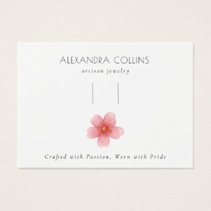 Carte de présentation pour pince à cheveux florale