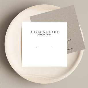 Carte de présentation simple carrée blanche pour b