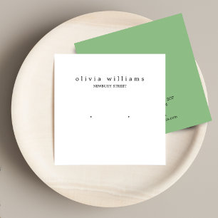 Carte de présentation simple carrée blanche pour b