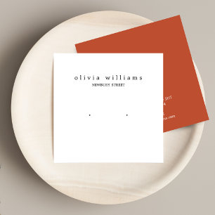 Carte de présentation simple pour clous d'oreilles