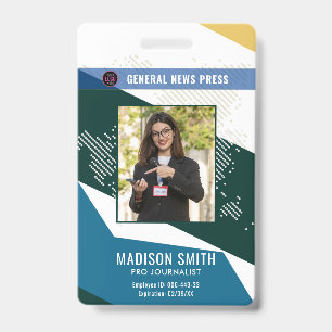 Carte de presse photographe ID  Badge