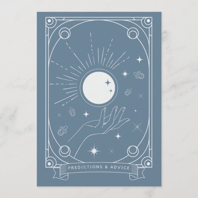Carte de prévision et de conseil de Tarot (Devant)