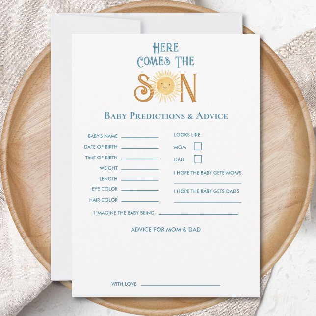 Carte de prévision et de conseil Sun Baby shower (Créateur téléchargé)