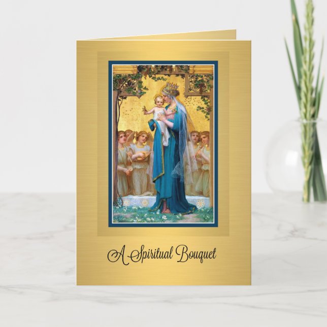 Carte de prière bouquet spirituel catholique de la (Devant)