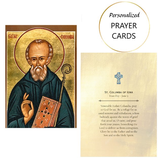 Carte de prière chrétienne orthodoxe St. Columba d (Créateur téléchargé)