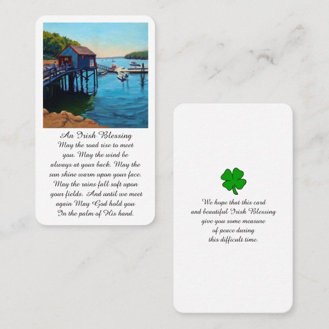 Carte de prière commémorative Bénédiction (Devant / Derrière)