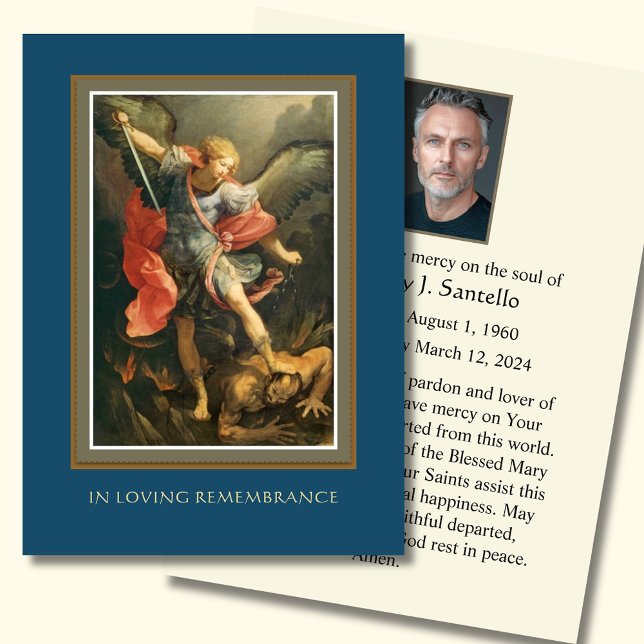 Carte de prière commémorative catholique St. Micha (Créateur téléchargé)