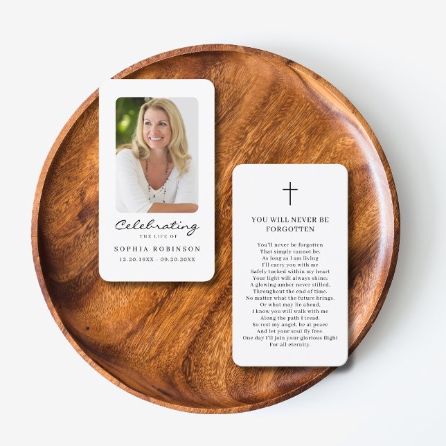 Carte de prière commémorative de la fête de la vie (Créateur téléchargé)