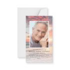 Carte de prière commémorative du coucher du soleil