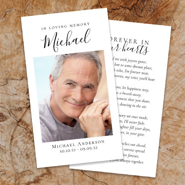 Carte de prière commémorative pour toujours dans n (Créateur téléchargé)