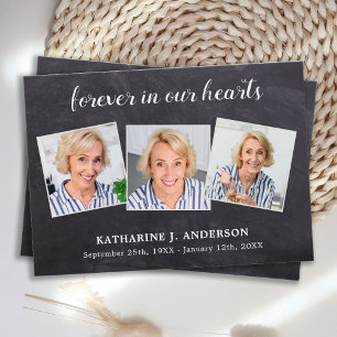 Carte de prière commémorative Rustique 3 Photo Sym