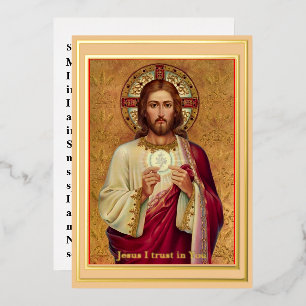 Carte de prière de communion spirituelle en GRANDE
