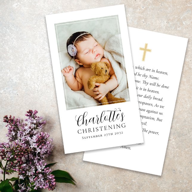 Carte de prière de conservation de photos Christen (Créateur téléchargé)