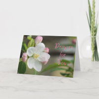 Carte de prière de fleur de pommier - ou pour tout