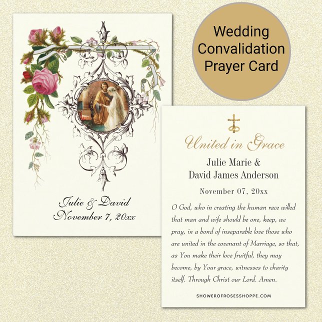 Carte de prière de la bénédiction du mariage (Créateur téléchargé)