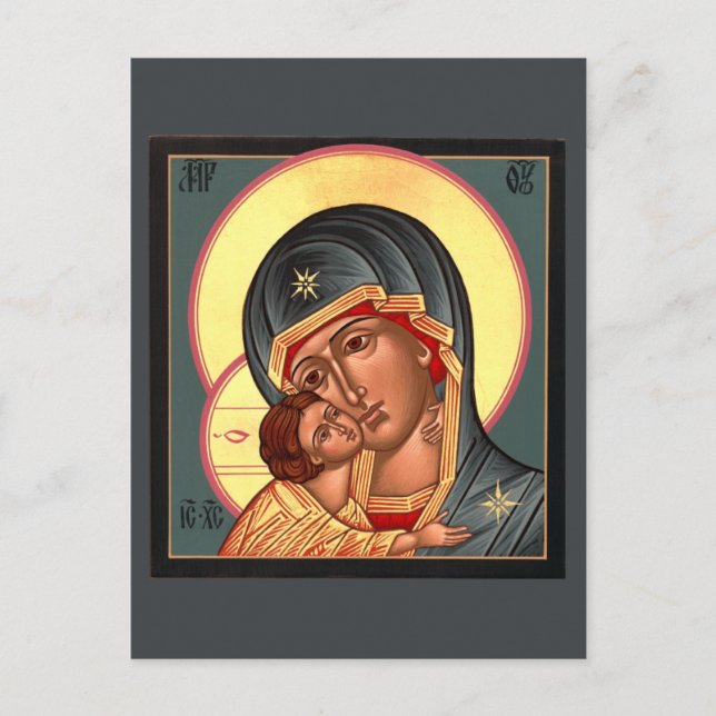 Carte de prière de la Mère de Dieu Vladimir (Devant)