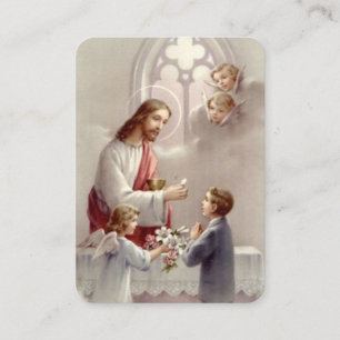 Carte de prière de la première sainte communion