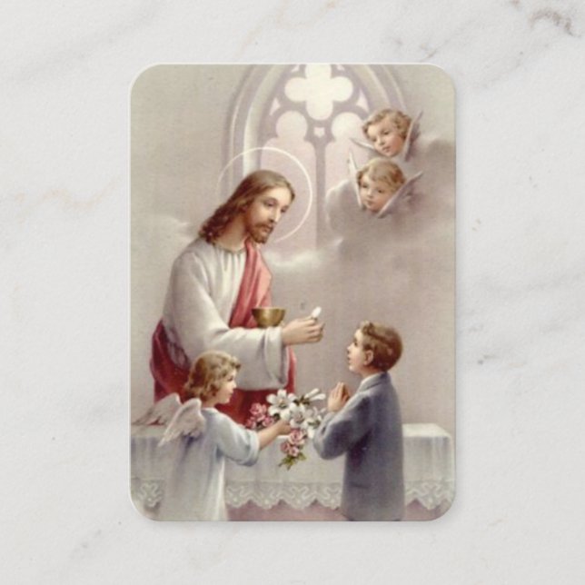 Carte de prière de la première sainte communion (Devant)
