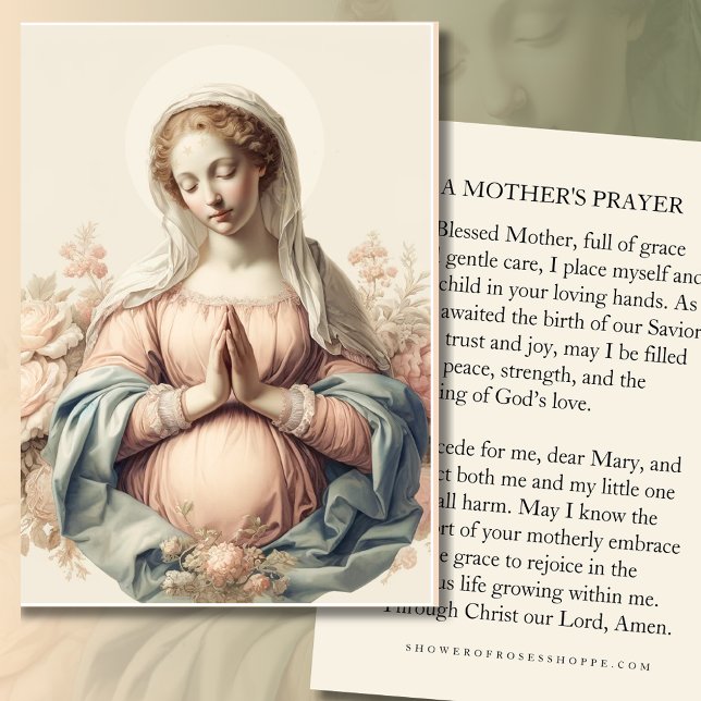 Carte de prière de la Sainte Mère pour les mères e (Créateur téléchargé)