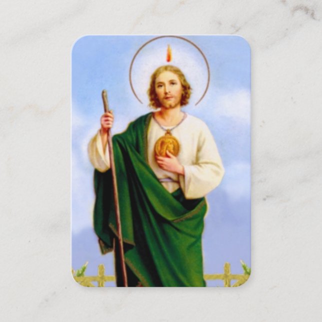 Carte de prière de l'Apôtre Saint Jude Thaddeus (Devant)