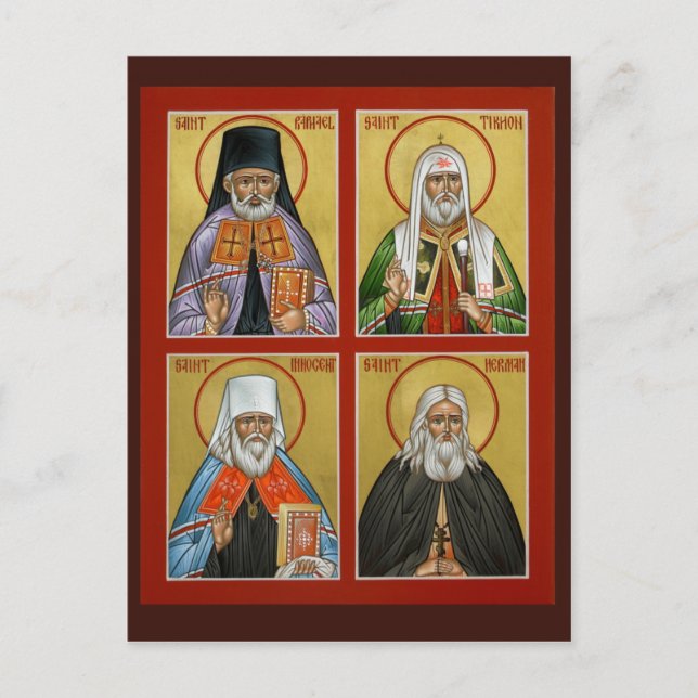 Carte de prière des saints d'Amérique du Nord (Devant)