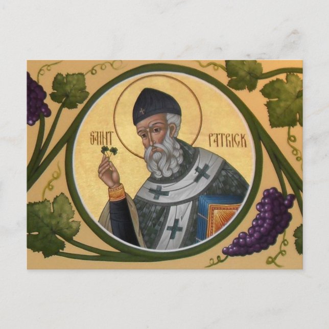Carte de prière d'icône St. Patrick (Devant)