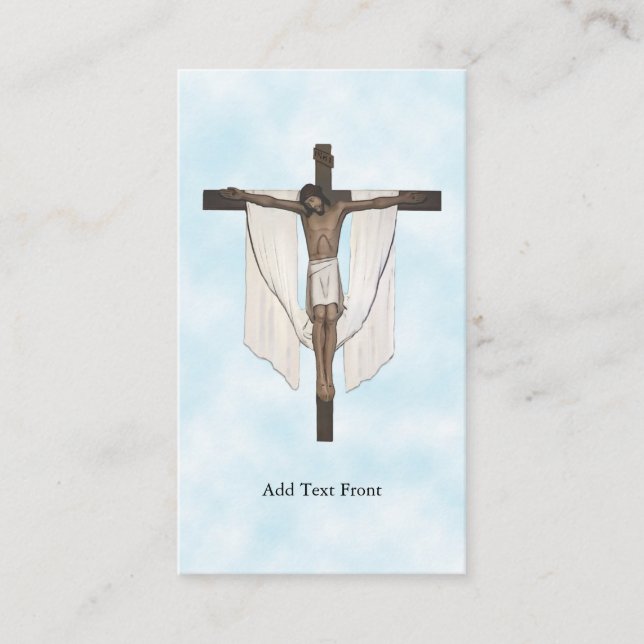 Carte de prière d'illustration Crucifix (Devant)