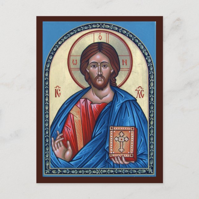 Carte de prière du Christ Pantocrator (Devant)