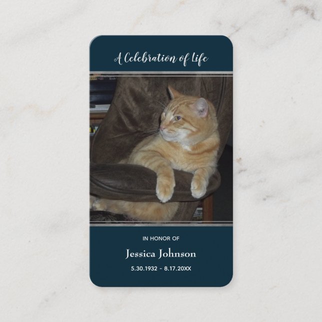 Carte de prière funéraire avec une option photo (Devant)