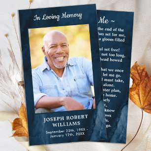 Carte de prière funéraire en marbre bleu Photo