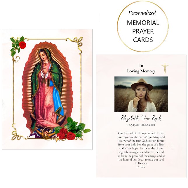 Carte de prière funéraire Notre-Dame de Guadalupe (Créateur téléchargé)