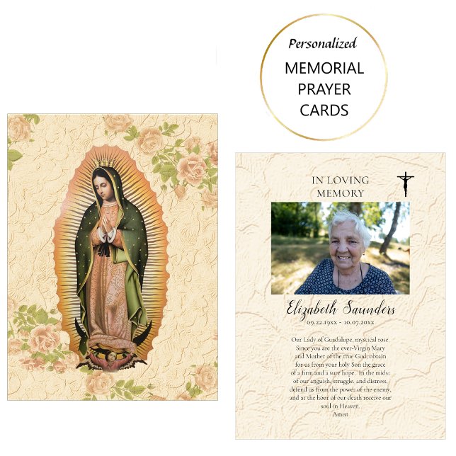 Carte de prière funéraire Notre-Dame de Guadalupe (Créateur téléchargé)