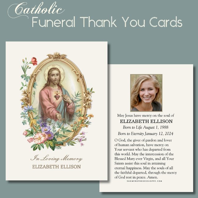 Carte de prière Jésus pour le Mémorial catholique (Créateur téléchargé)