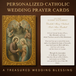 Carte de prière Mariage catholique Betrothal
