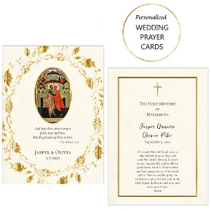 Carte de prière Mariage orthodoxe Joachim et Anna