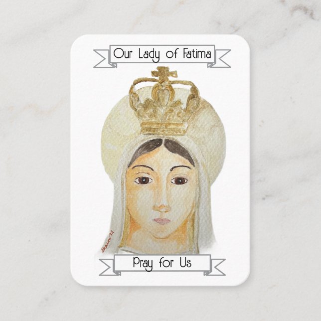 Carte de prière Notre-Dame de Fatima (Devant)