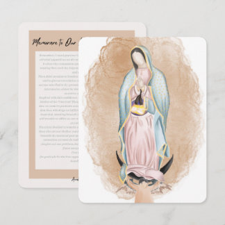 Carte de prière Notre Dame de Guadalupe - 10 pack