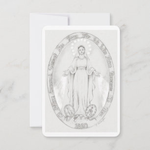 Carte de prière Notre-Dame de la Médaille Miracule